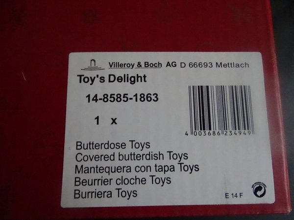 Villeroy & Boch Toys Delight: Butterdose, zweiteilig, in Originalverpackung