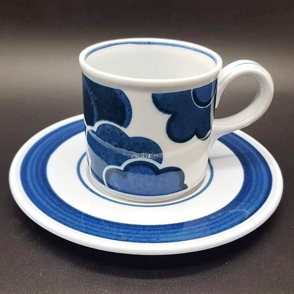 Villeroy & Boch Blue Cloud: Kaffeetasse / Tasse mit Unterteller