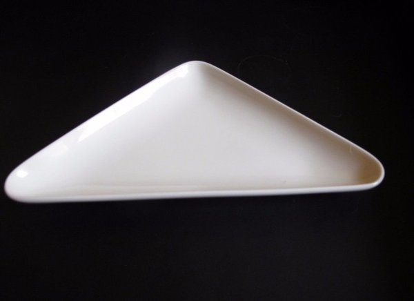 Villeroy & Boch: dreieckiger Teller / Schale in weiß, 40 cm - neu und unbenutzt