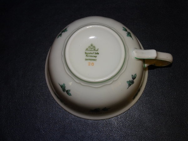 Rosenthal Chippendale grüne Blume: Teetasse / Tasse