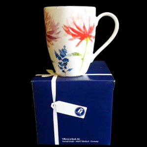 Villeroy & Boch Anmut Flowers: Henkelbecher / Kaffeebecher im Geschenkkarton