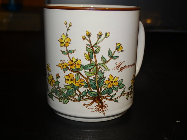Villeroy & Boch Botanica: Henkelbecher / Kaffeebecher - gelbe Blumen