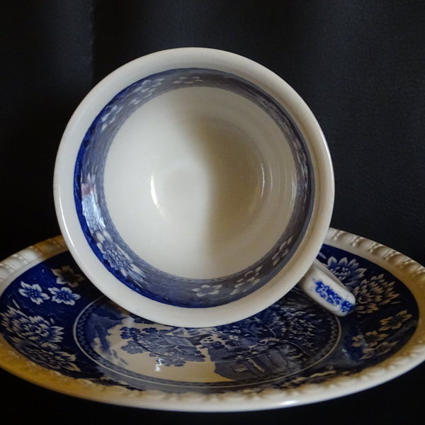 Villeroy & Boch Rusticana blau: Kaffeetasse / Tasse mit Unterteller
