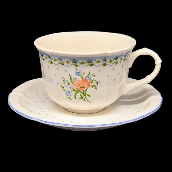 Villeroy & Boch Romantica: Teetasse / Tasse mit Unterteller