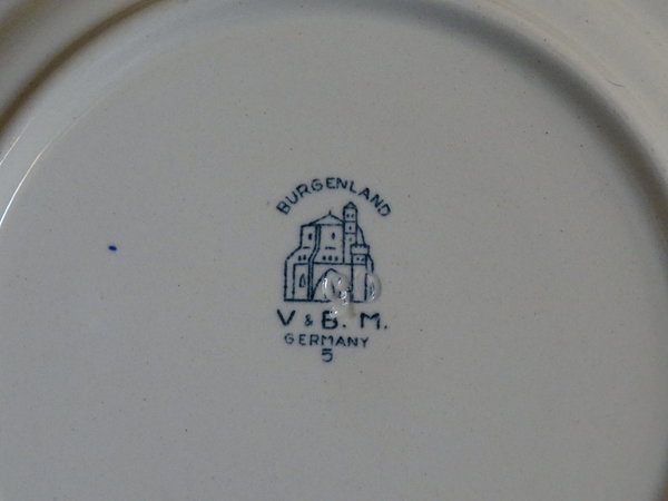 Villeroy & Boch Burgenland blau: Kuchenteller / Frühstücksteller "Saar-Stempel"
