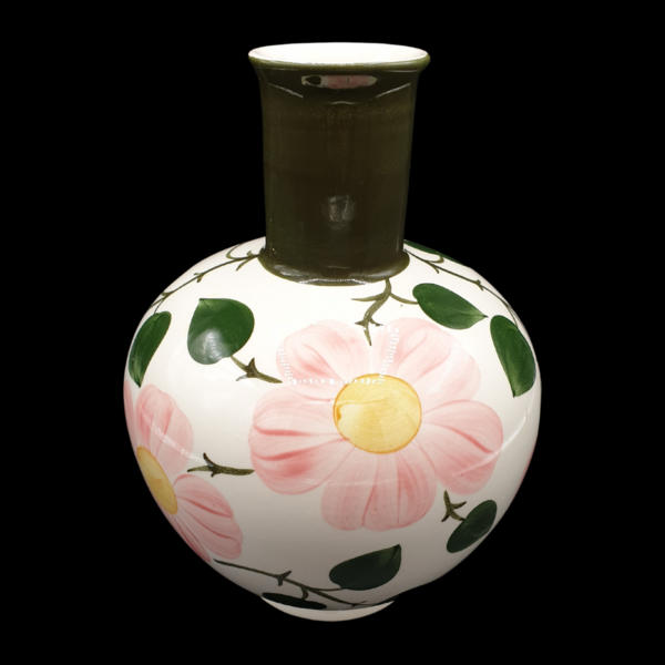 Villeroy & Boch Wildrose: Vase / Blumenvase mit grünem Hals