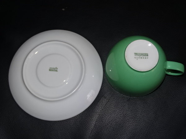 Rosenthal Thomas Sunny Day: Teetasse / Tasse mit Unterteller (Grün)