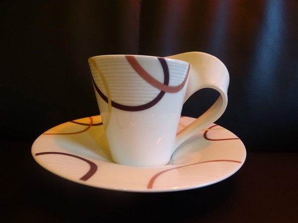 Villeroy & Boch New Wave Ethno: Kaffeetasse / Tasse mit Unterteller