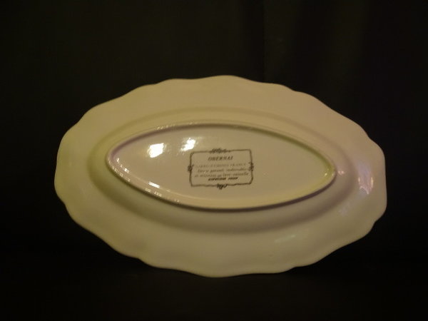 Sarreguemines Obernai France: ovale Platte - ca 27 cm