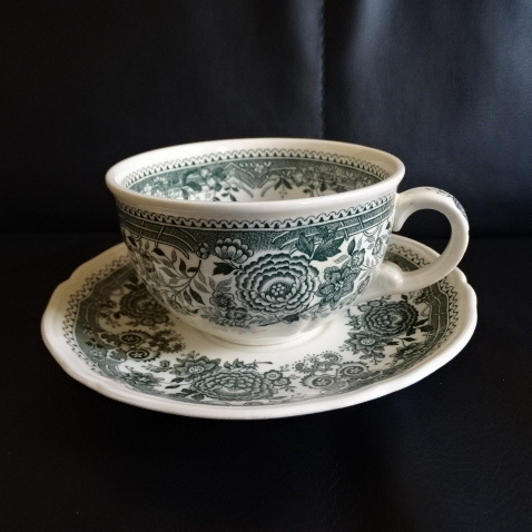 Villeroy & Boch Burgenland grün: Teetasse / Tasse mit Unterteller