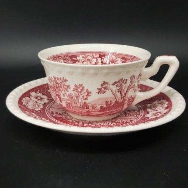 Villeroy & Boch Rusticana rot: Teetasse / Tasse mit Unterteller