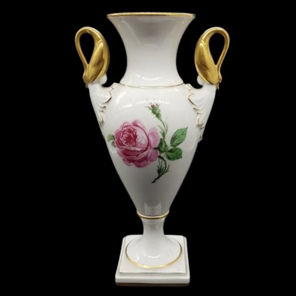 Alboth und Kaiser: Blumenvase / Vase mit Schwanengriffen