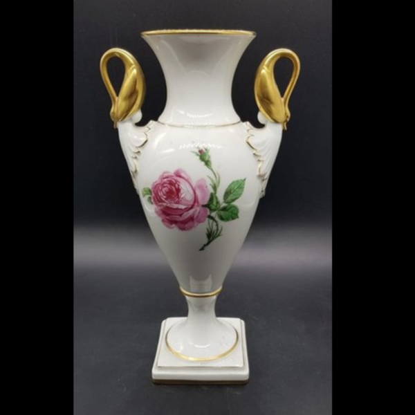 Alboth und Kaiser: Blumenvase / Vase mit Schwanengriffen