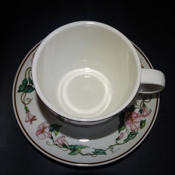 Villeroy & Boch Palermo: Kaffeetasse / Tasse mit Unterteller - Durchm 7,8 cm