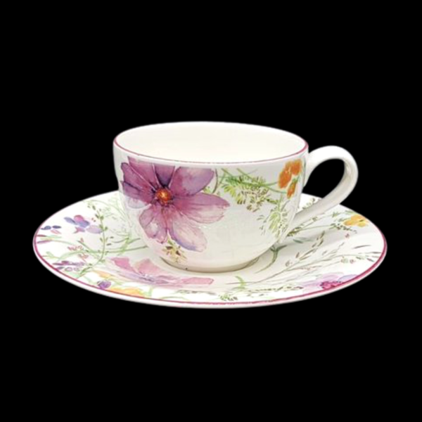 Villeroy & Boch Mariefleur: Kaffeetasse / Teetasse mit Unterteller, klein - neu