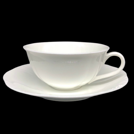 Villeroy & Boch Arco weiss: Teetasse / Tasse mit Unterteller