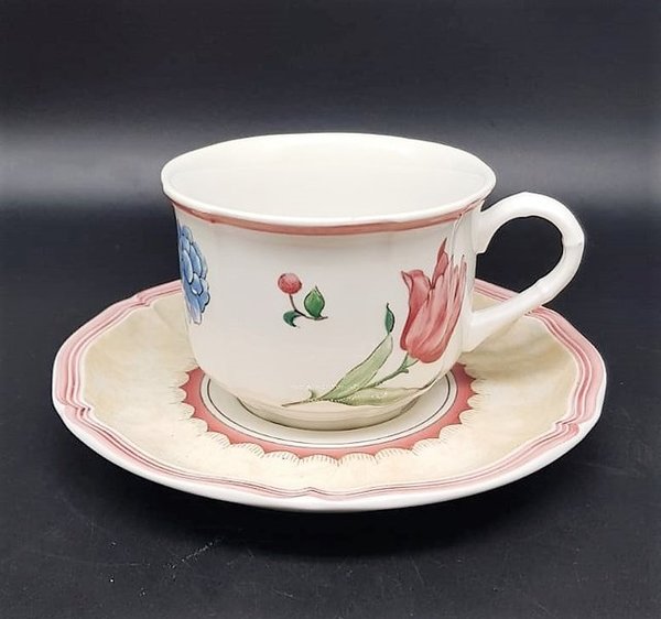 Villeroy & Boch Jardin d´alsace: Teetasse / Tasse mit Unterteller