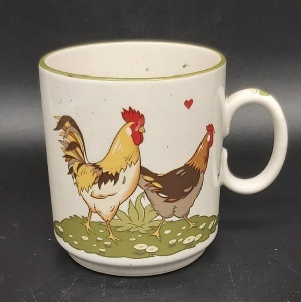 Pfalzkeramik Glückliche Hühner: Kaffeebecher / Henkelbecher