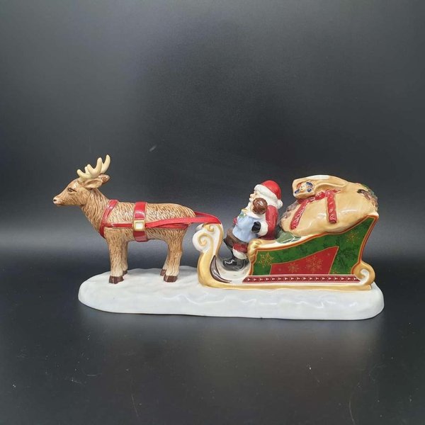 Villeroy & Boch North Pole Express: Weihnachtsmann mit Schlitten u. Kind