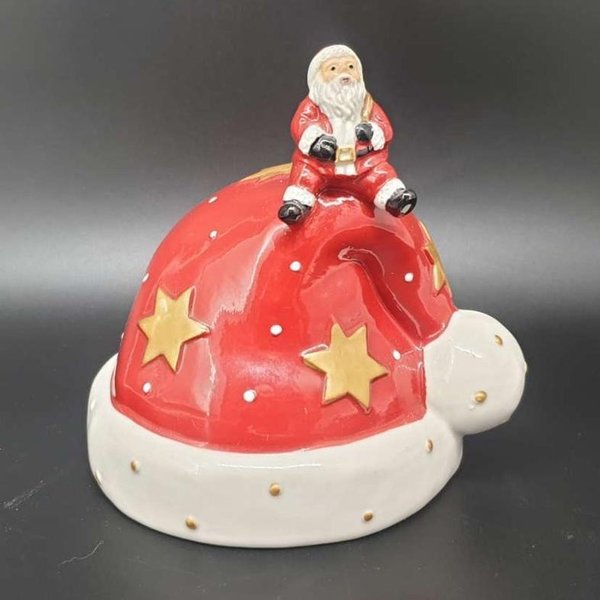 Villeroy & Boch Nostalgic Melody: Spieldose - Mütze mit Santa - neu