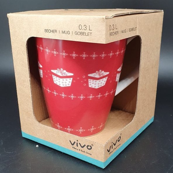 Villeroy & Boch Vivo X-Mas: Kaffeebecher / Henkelbecher, Motiv 1 - neu & OVP