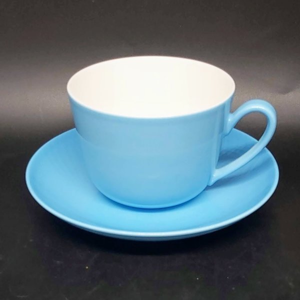 Villeroy & Boch Wonderful World: Kaffeetasse / Tasse mit Unterteller - blau