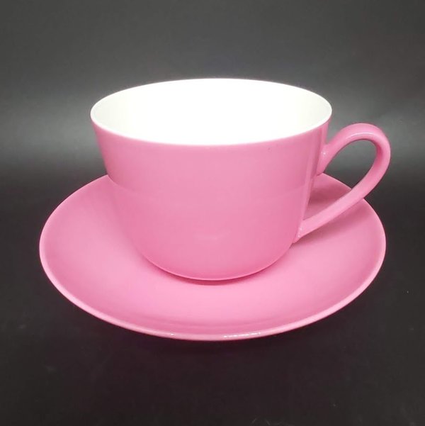 Villeroy & Boch Wonderful World: Kaffeetasse / Tasse mit Unterteller - pink