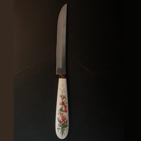 Villeroy & Boch Botanica: Messer / Steakmesser mit Porzellangriff - rot (Besteck)