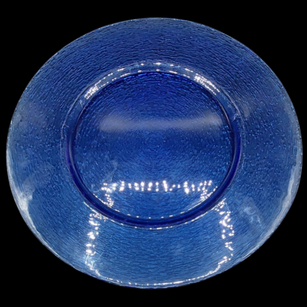 Platzteller / großer Teller aus Glas,  blau - Durchmesser ca. 33 cm