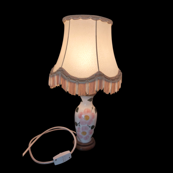 Villeroy & Boch Wildrose: Lampe / Tischlampe, ca 41 cm hoch - sehr selten