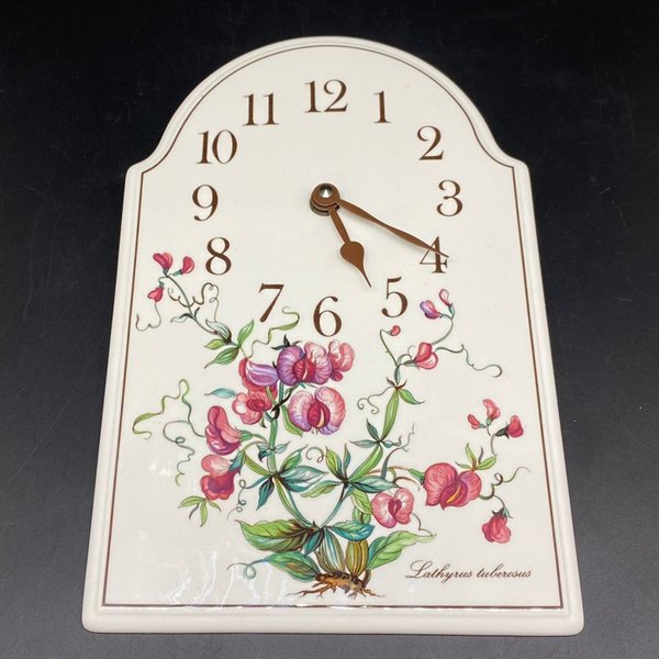 Villeroy & Boch Botanica: Wanduhr / Uhr in Form eines Brettchens