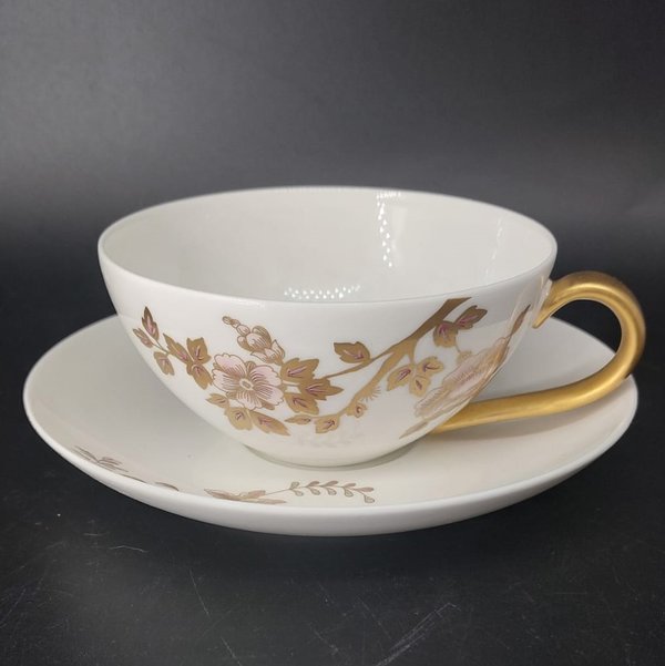 Villeroy & Boch Golden Garden: Teetasse / Tasse mit Unterteller